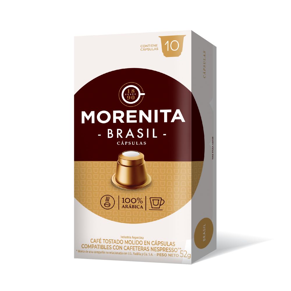 Cápsulas de café Espresso Brasil La Morenita x 10 (D) - cptintegral